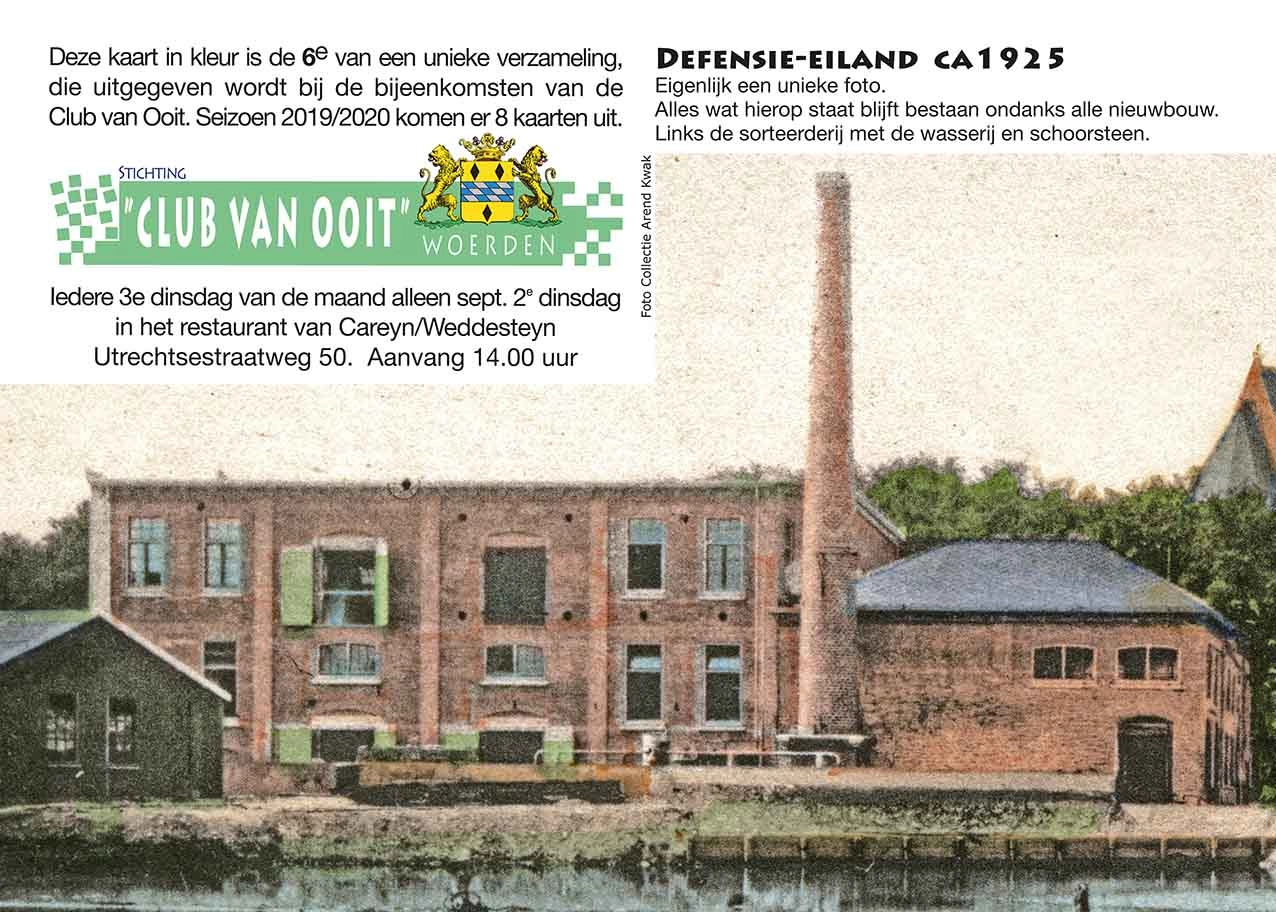 Zijde A voor de kaart van Defensie-eiland ca 1925