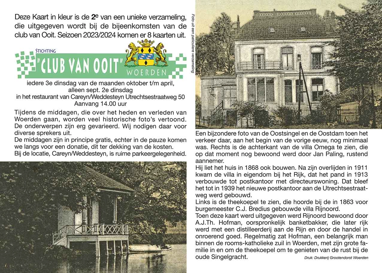 Zijde A voor de kaart van Villa Omega aan Oostdam