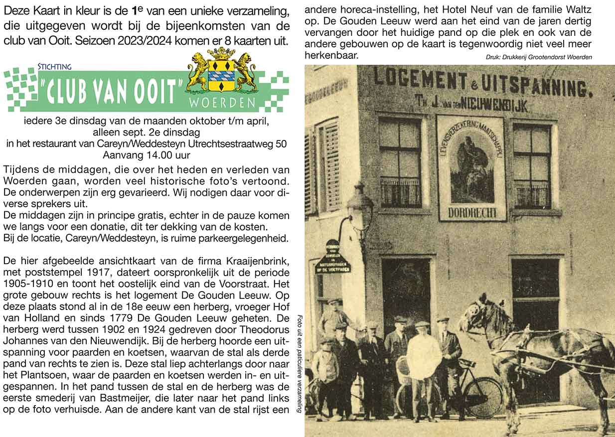 Zijde A voor de kaart van Voorstraat (oostkant)