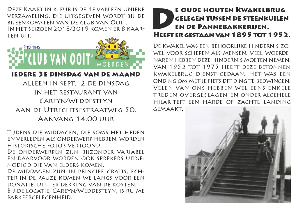 Zijde A voor de kaart van De oude houten kwakelbrug