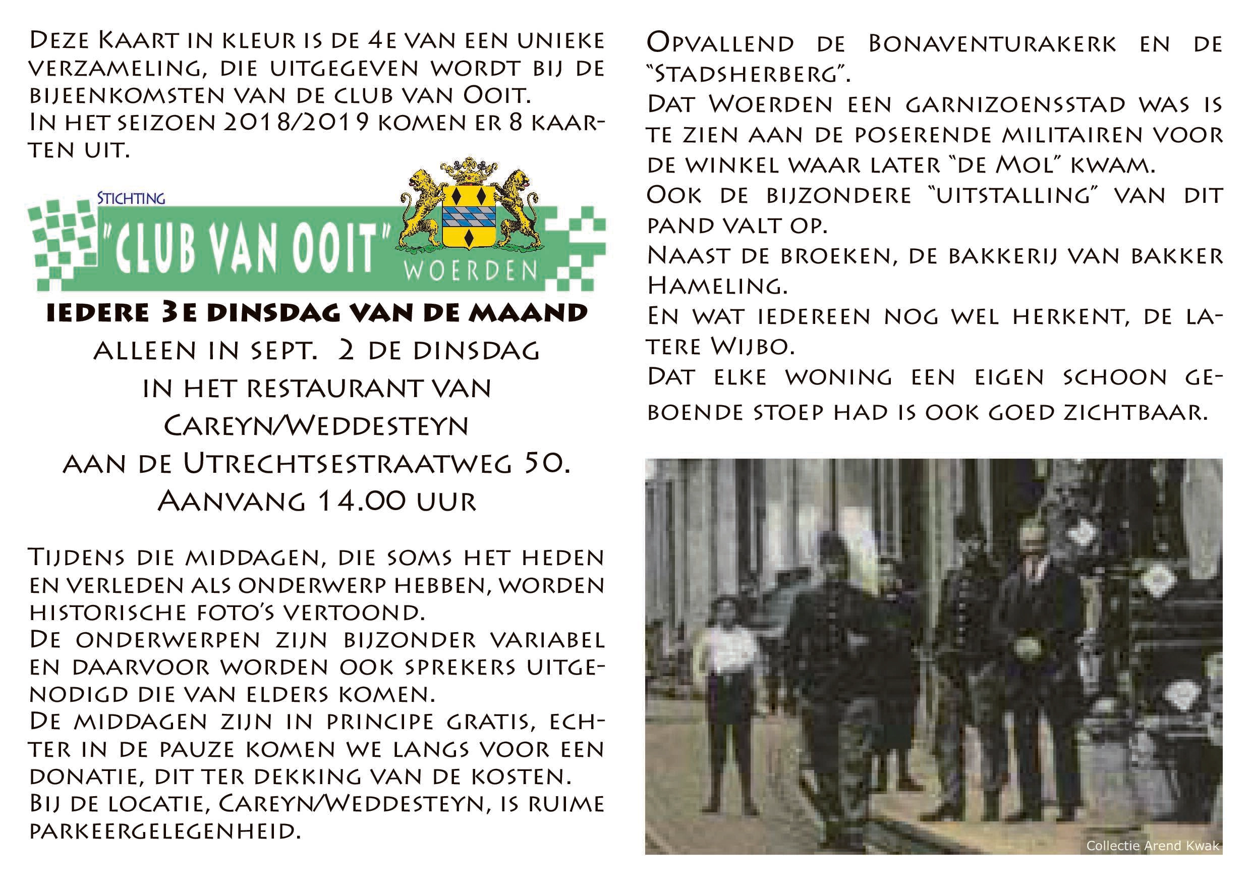 Zijde A voor de kaart van De Bonaventurakerk en de "Stadsherberg"