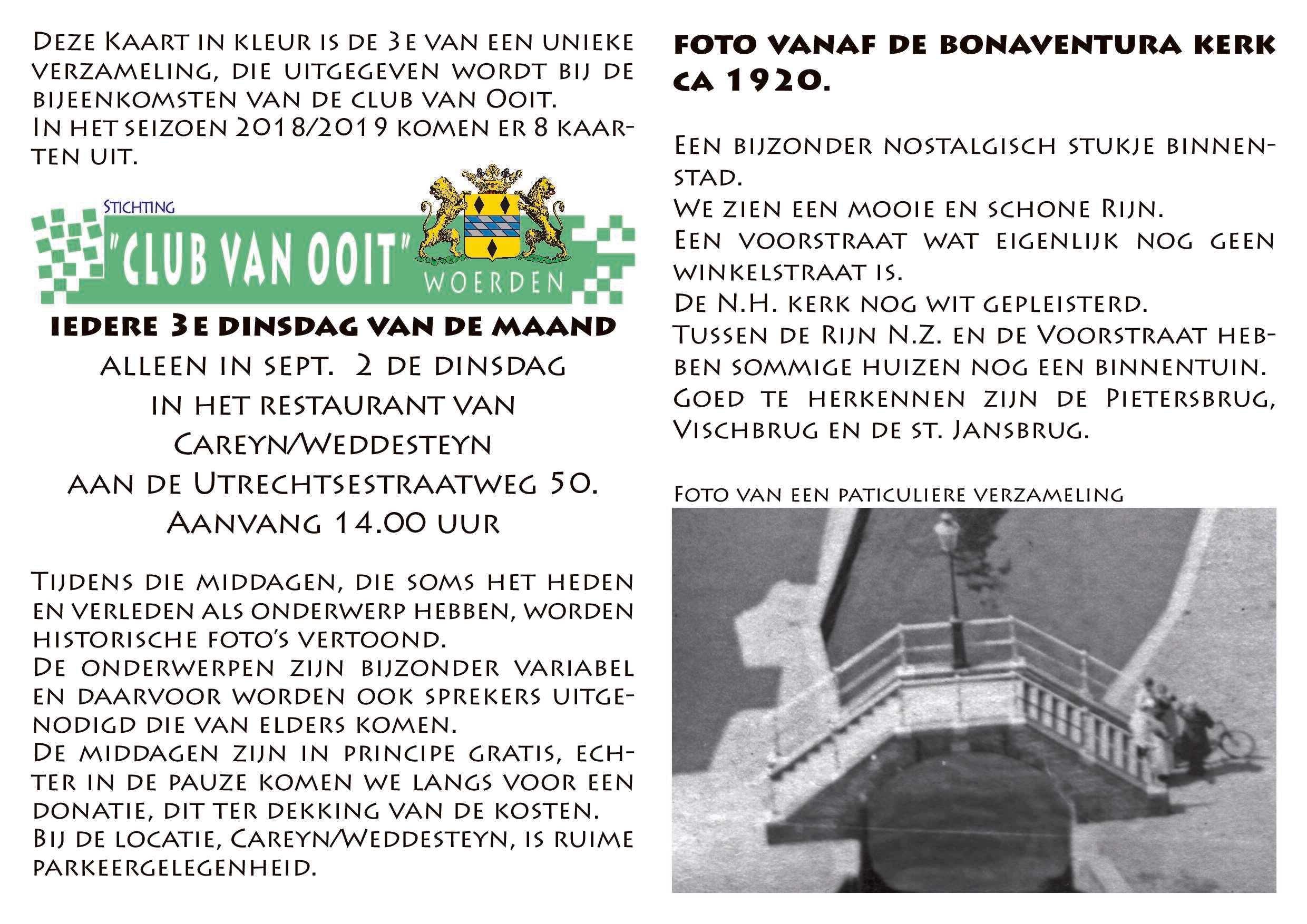 Zijde A voor de kaart van Een bijzonder nostalgisch stukje binnenstad