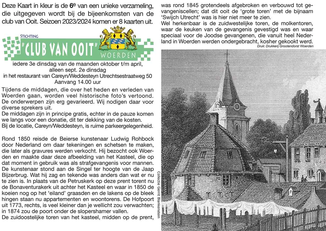 Zijde A voor de kaart van Gravure van Woerden