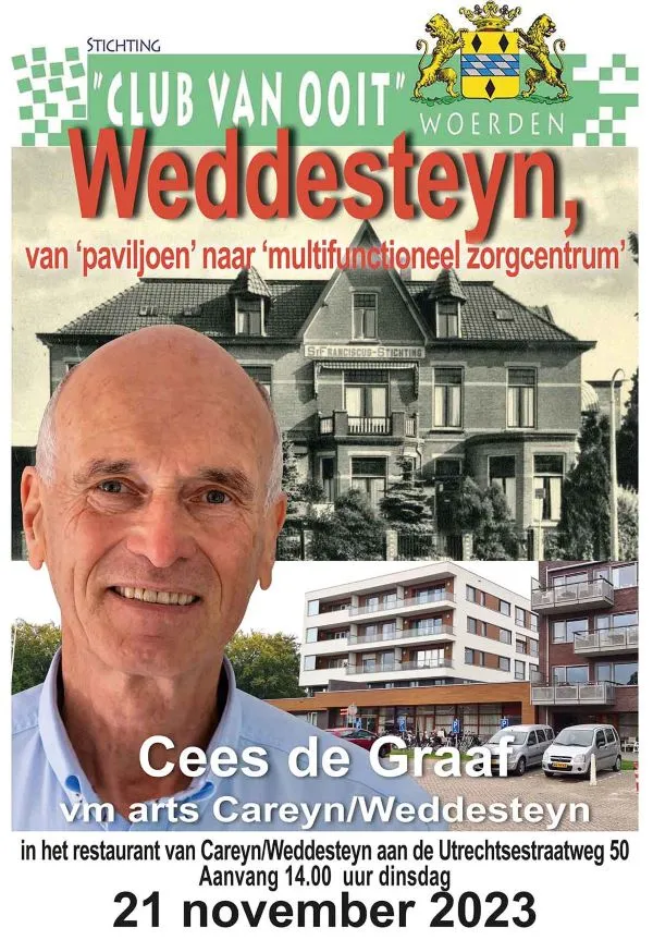 Poster voor Weddesteyn, van 'paviljoen' naar 'multifunctioneel zorgcentrum'