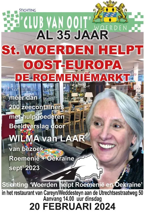 Poster voor Stichting Woerden Helpt Oost-Europa / De Roemeniëmarkt